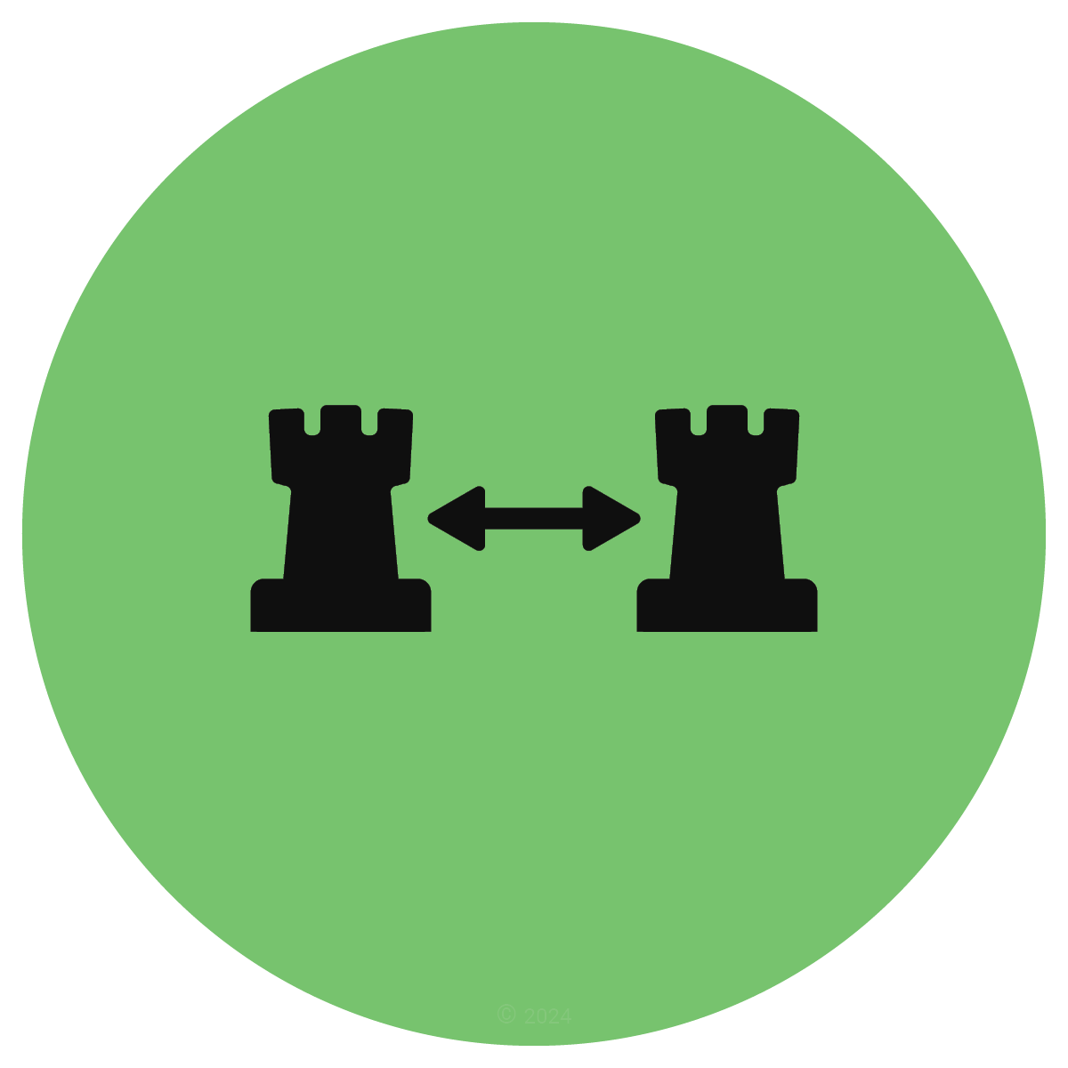 Connected Rooks chess icon