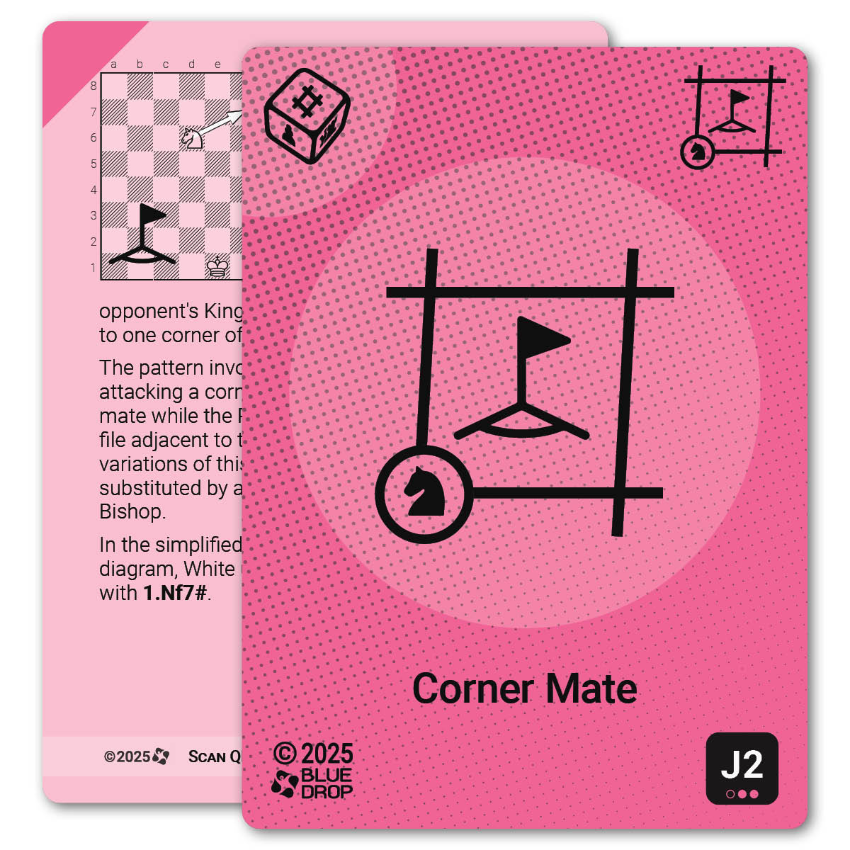 Corner Mate strategy card with definition, diagram and tips - front