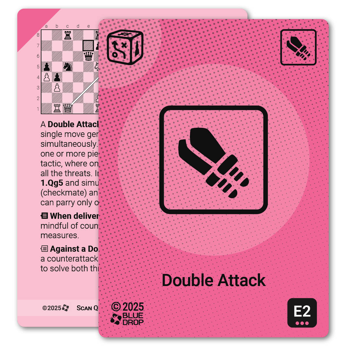Double Attack strategy card with definition, diagram and tips - front