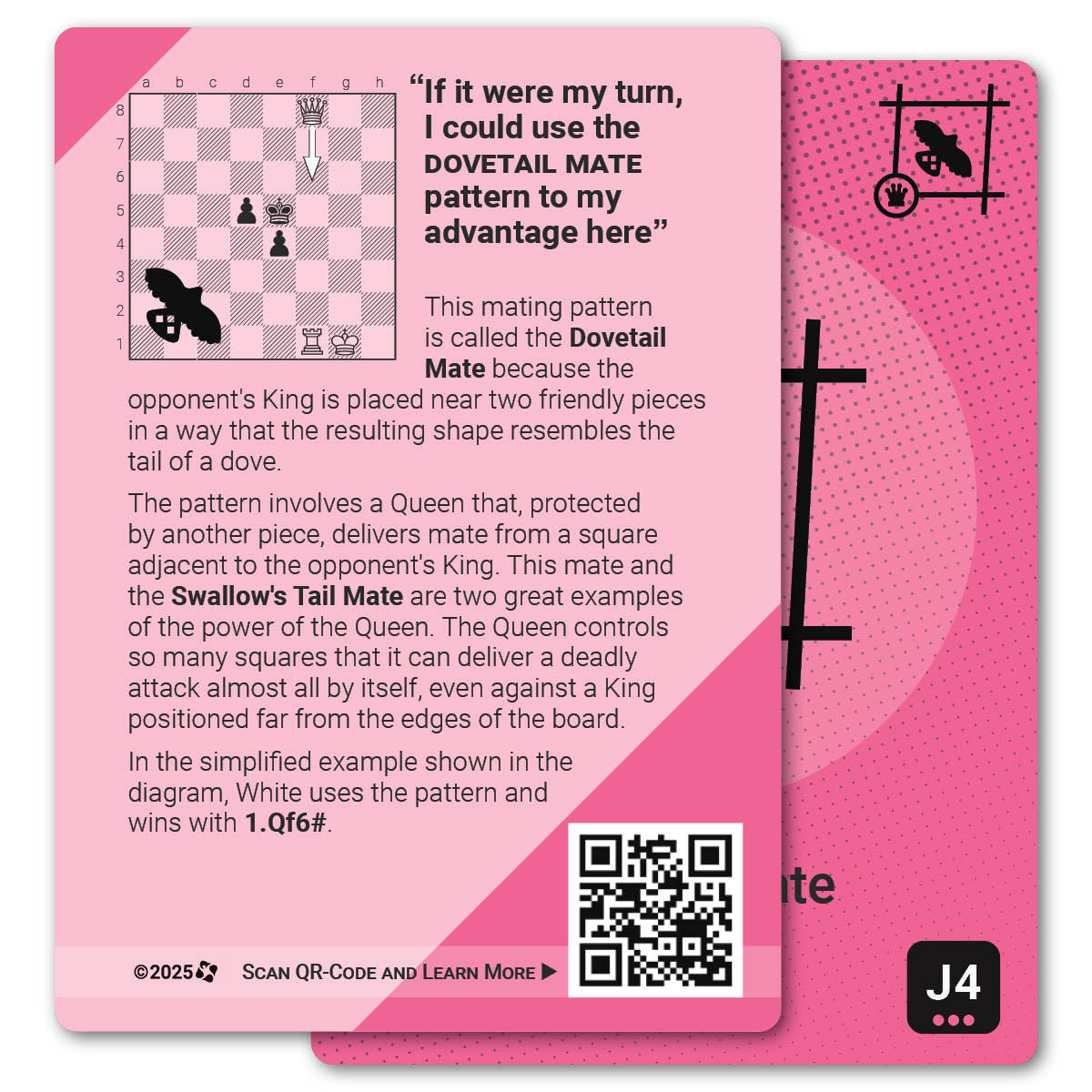 Dovetail Mate strategy card with definition, diagram and tips - back