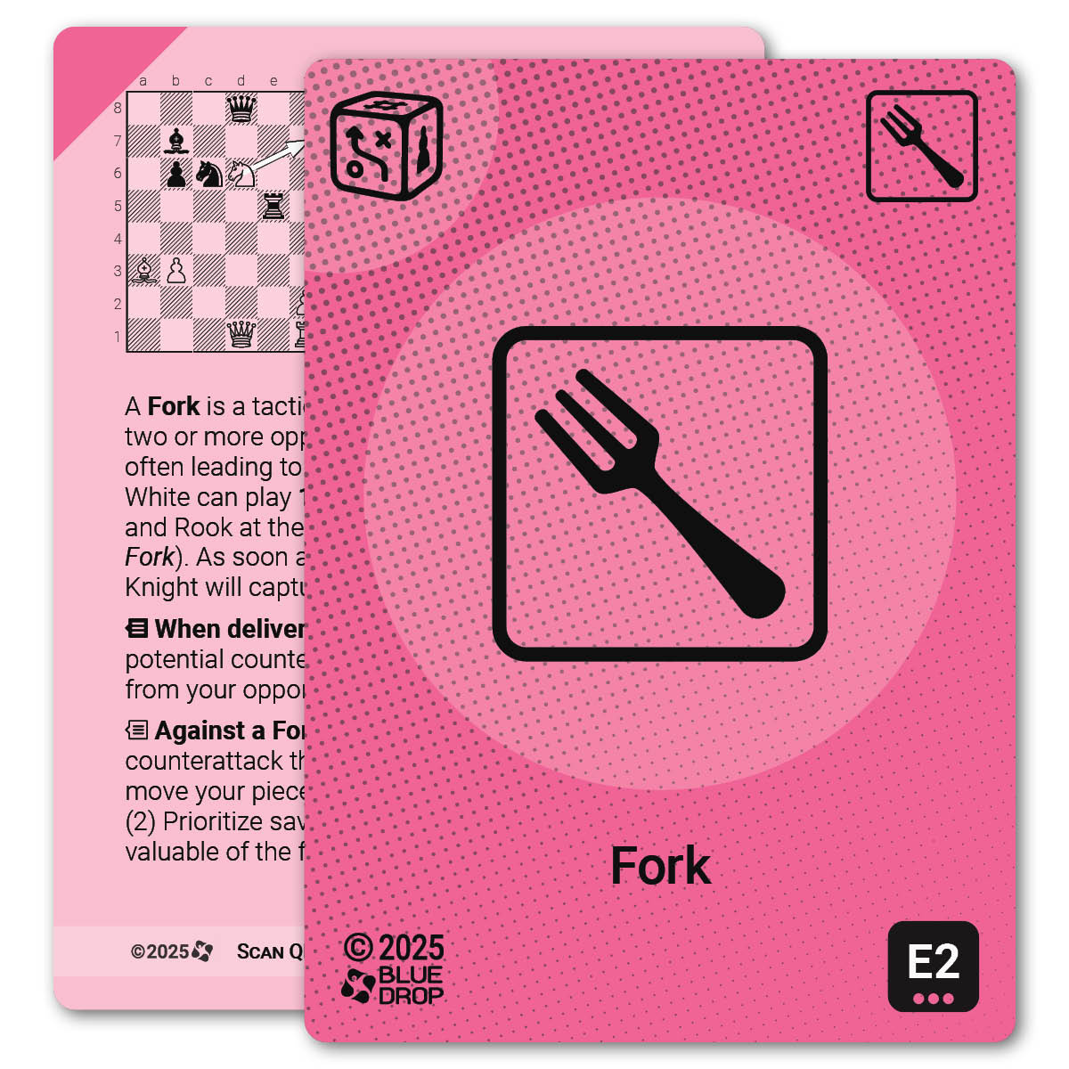 Fork strategy card with definition, diagram and tips - front