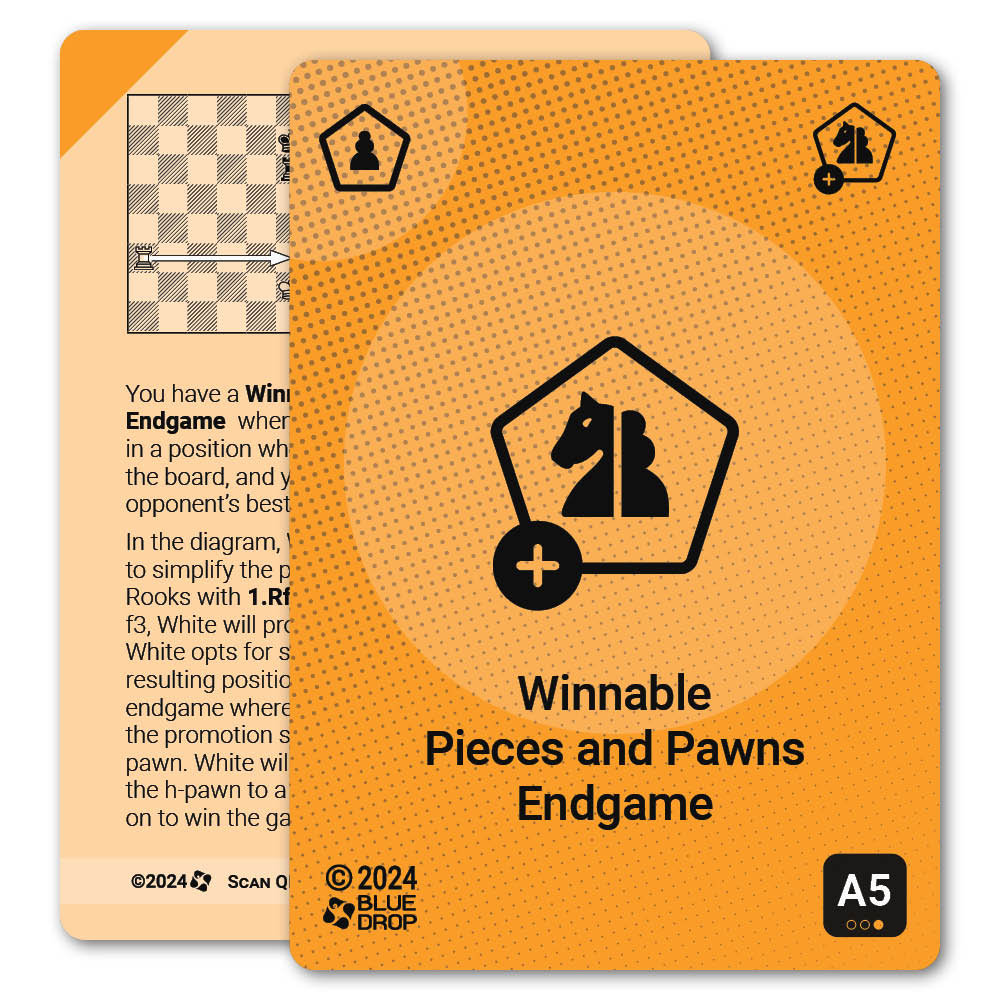 Winnable Pieces and Pawns Endgame