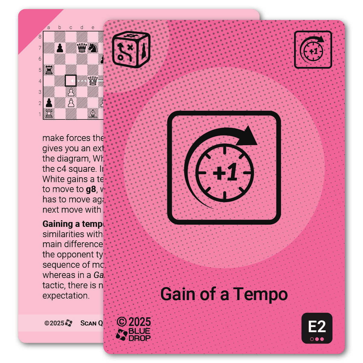 Gain of a Tempo strategy card with definition, diagram and tips - front