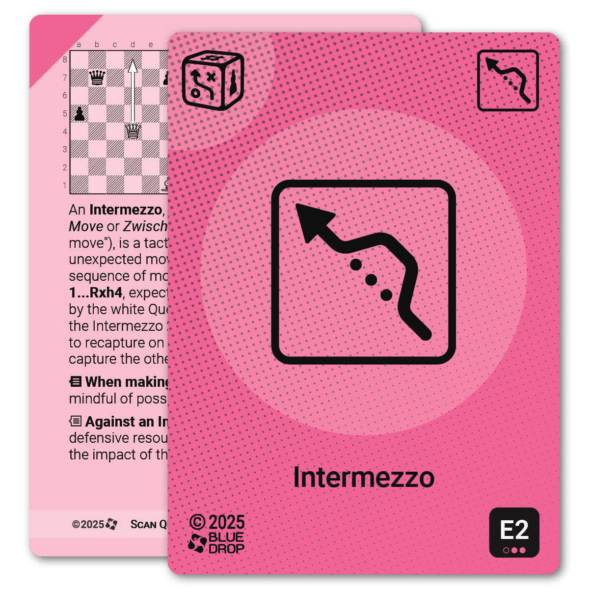 Intermezzo strategy card with definition, diagram and tips - front