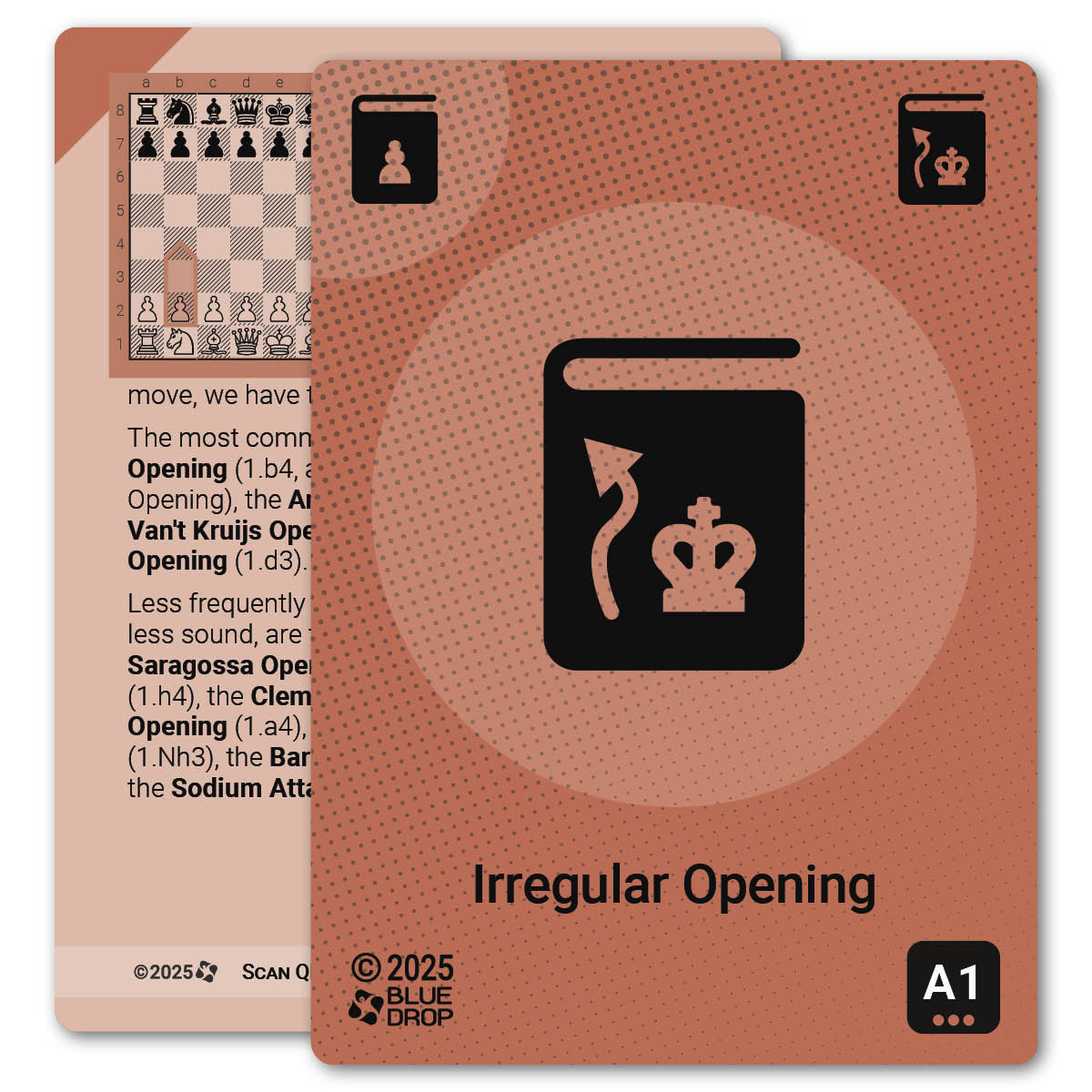 Irregular Opening strategy card with definition, diagram and tips - front