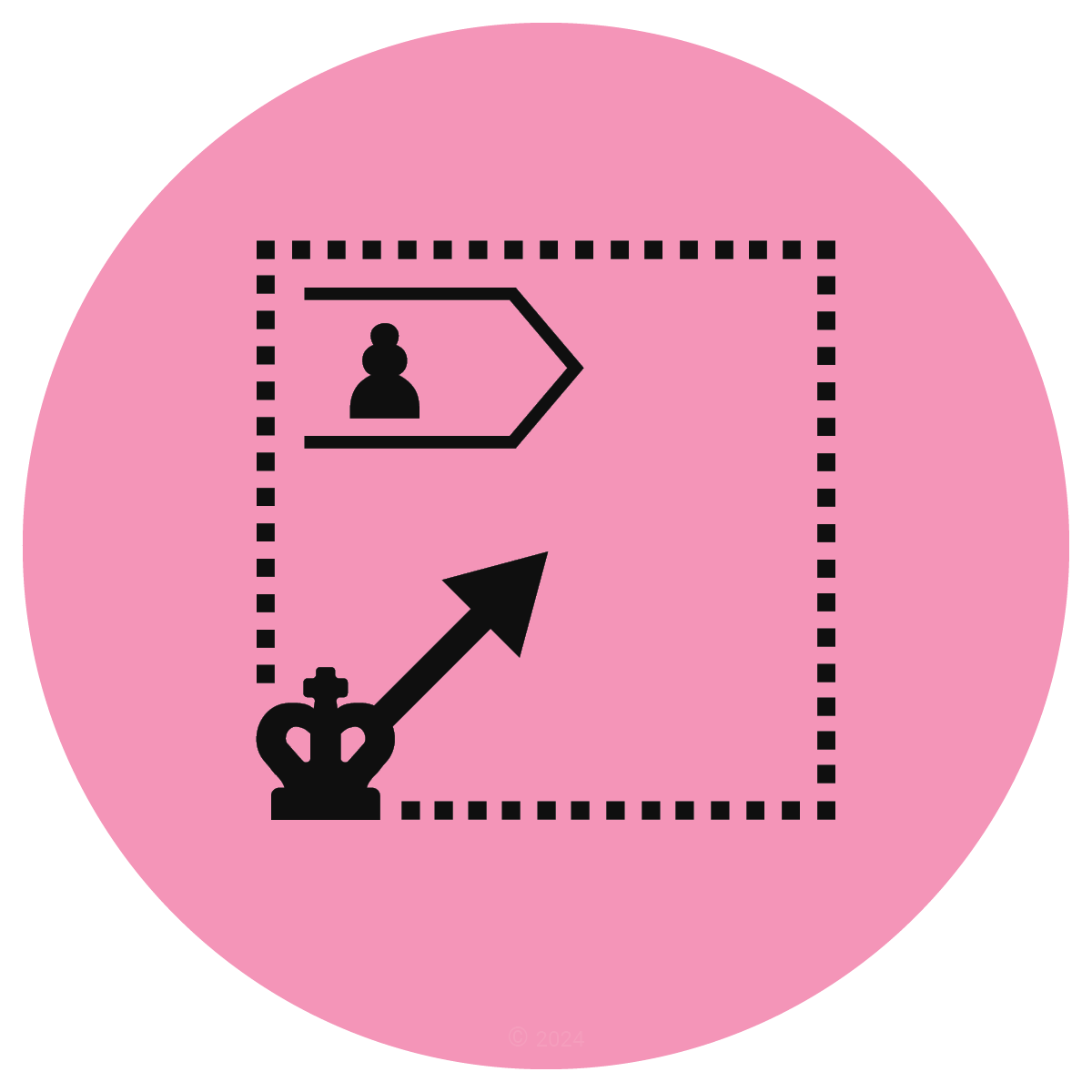 King Inside the Square chess icon