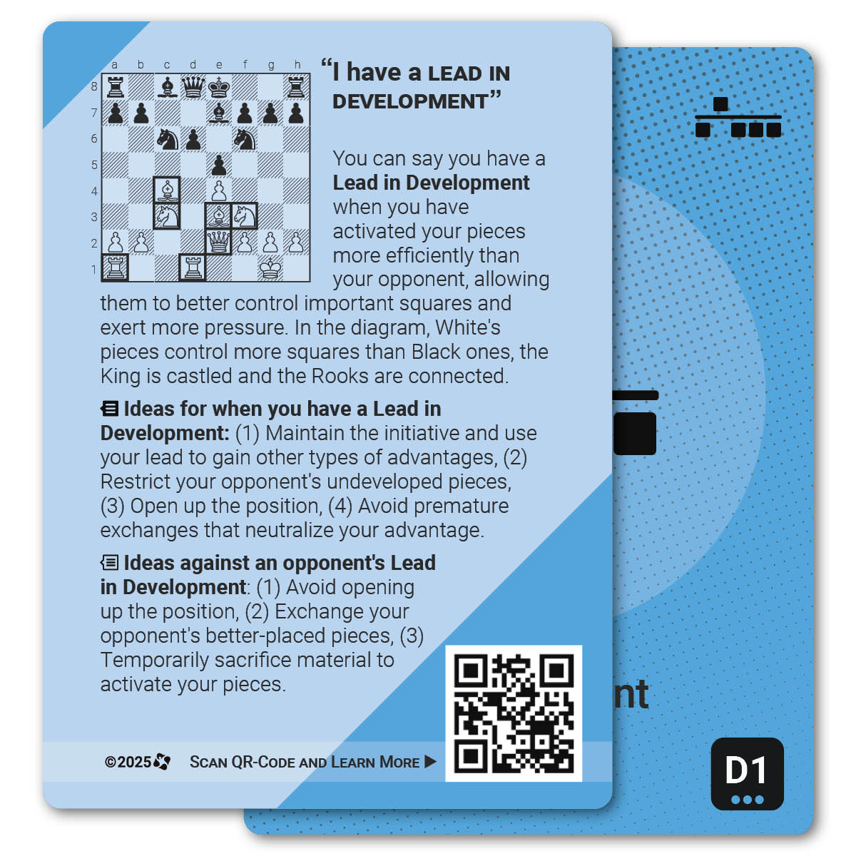 Lead in Development strategy card with definition, diagram and tips - back