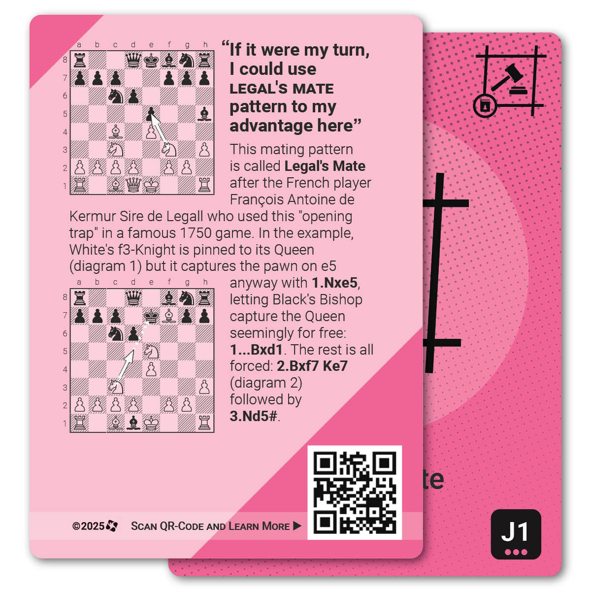 Legal's Mate strategy card with definition, diagram and tips - back