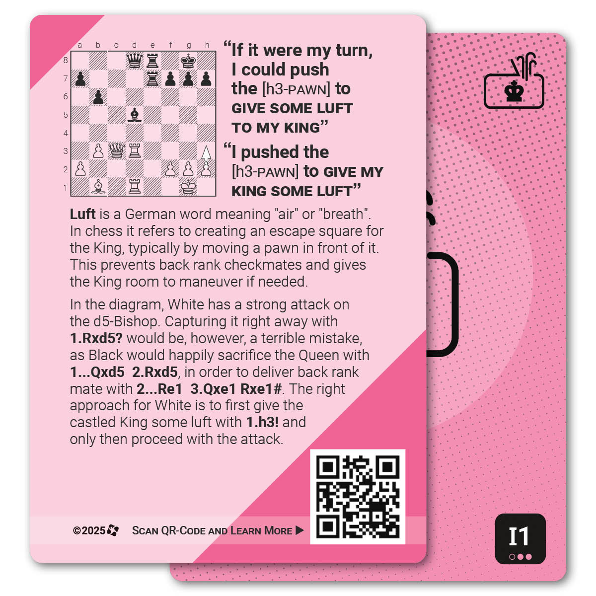 Luft strategy card with definition, diagram and tips - back