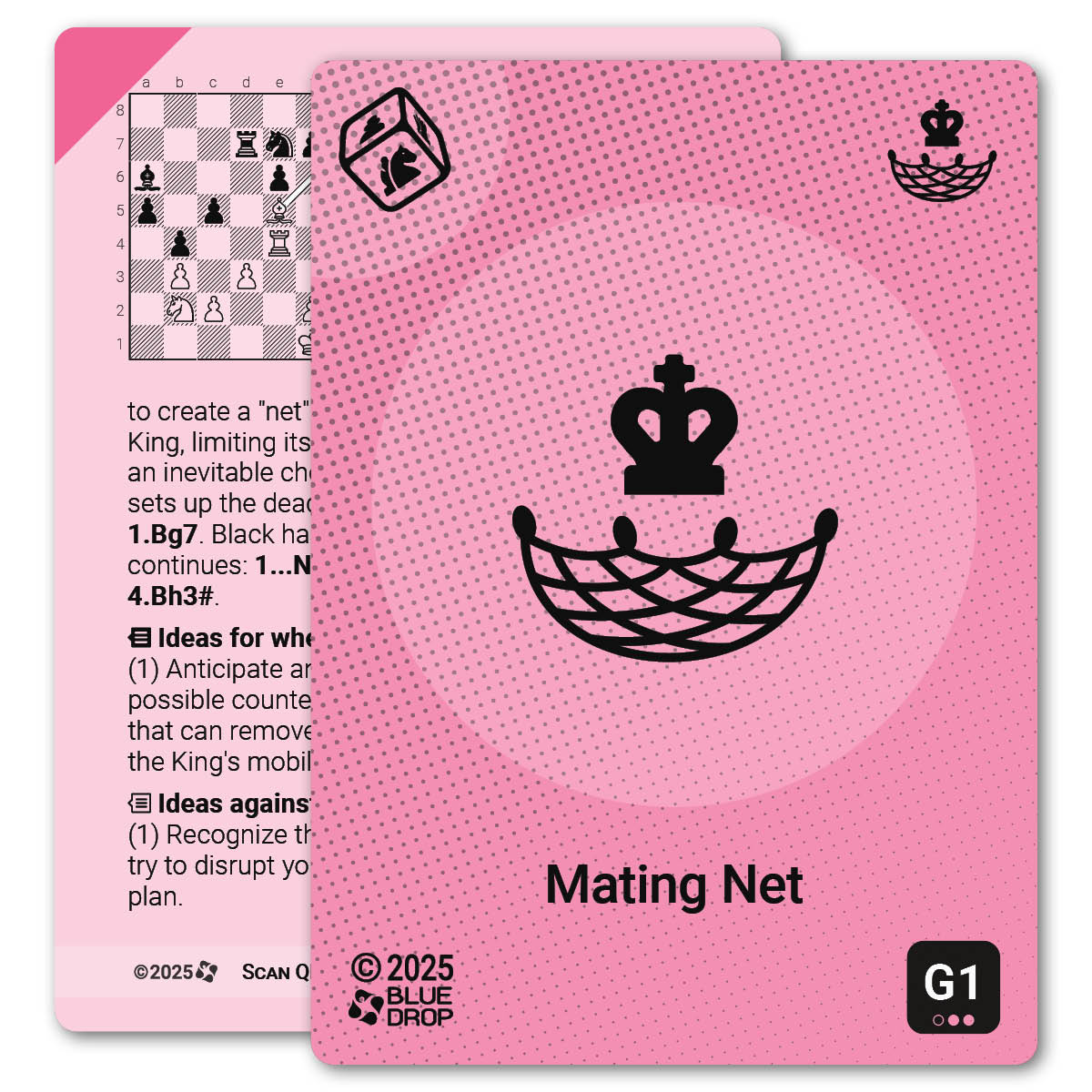 Mating Net strategy card with definition, diagram and tips - front