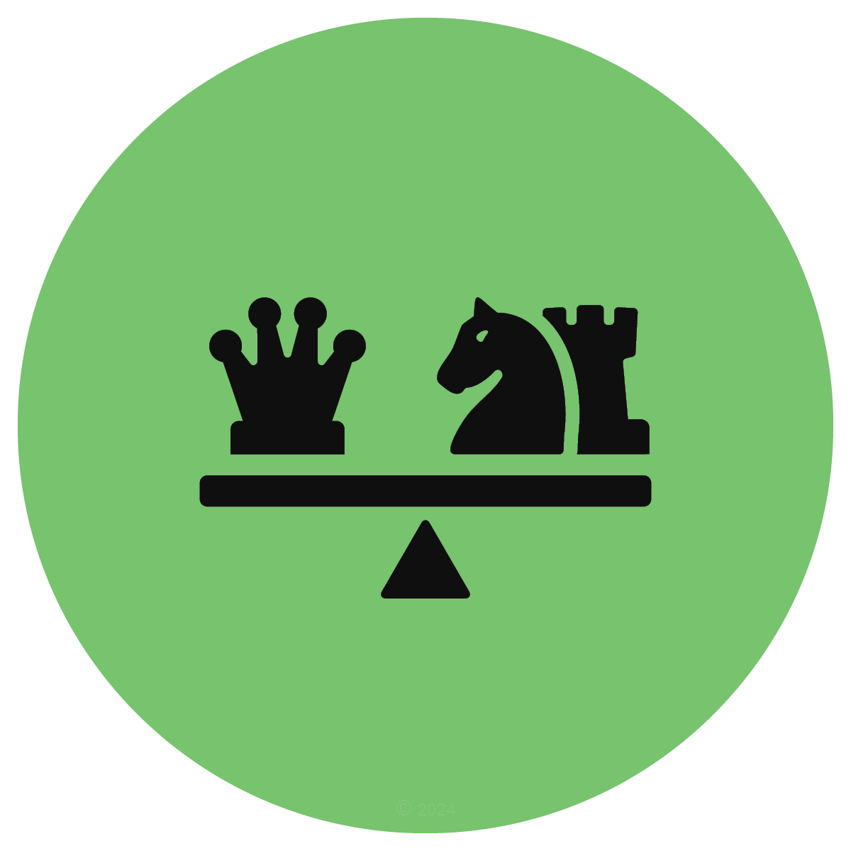 Queen vs. Rook and Minor Piece chess icon