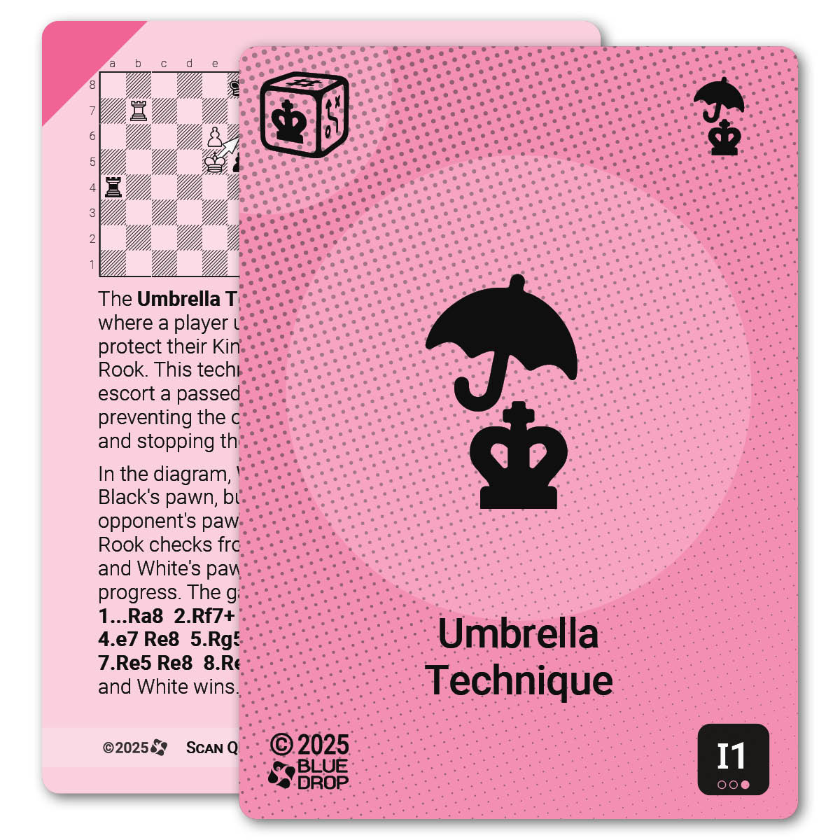 Umbrella Technique strategy card with definition, diagram and tips - front