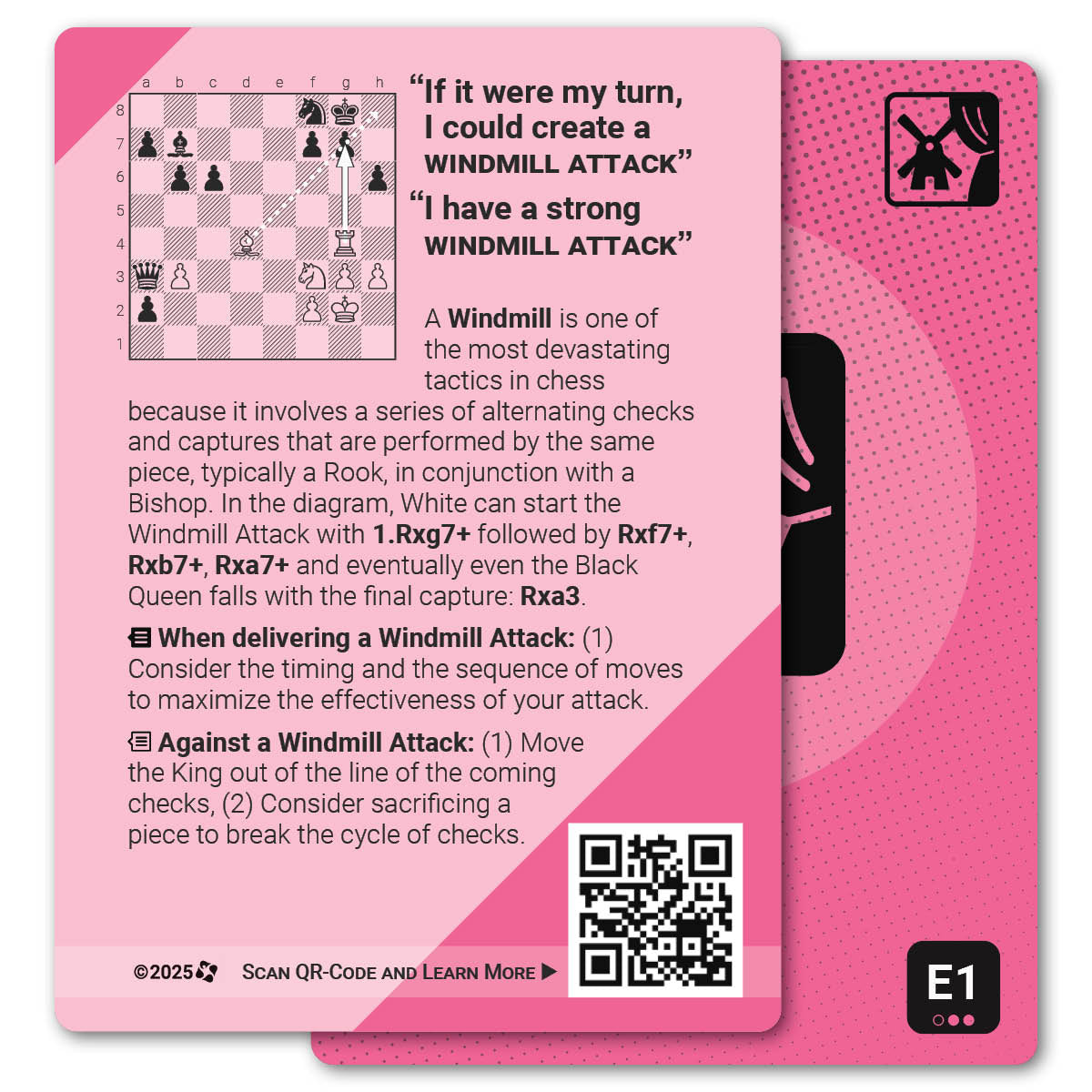 Windmill strategy card with definition, diagram and tips - back