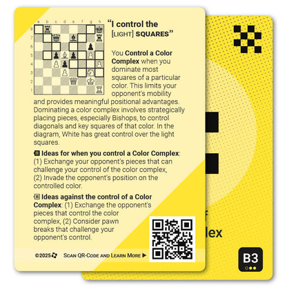 Control of Color Complex strategy card with definition, diagram and tips - back