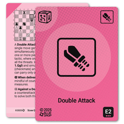 Double Attack strategy card with definition, diagram and tips - front