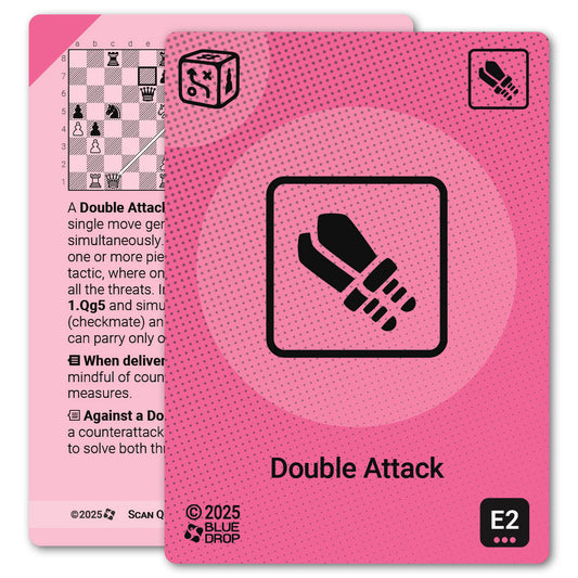Double Attack strategy card with definition, diagram and tips - front