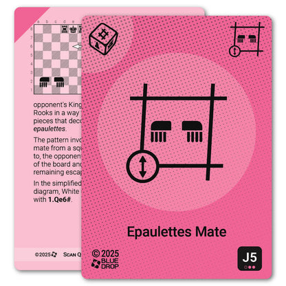 Epaulettes Mate strategy card with definition, diagram and tips - front