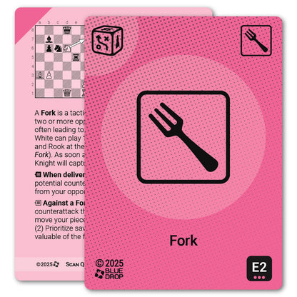 Fork strategy card with definition, diagram and tips - front