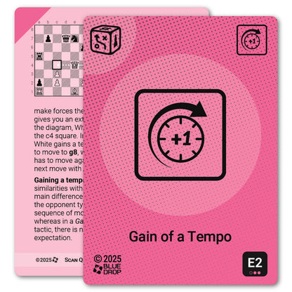 Gain of a Tempo strategy card with definition, diagram and tips - front
