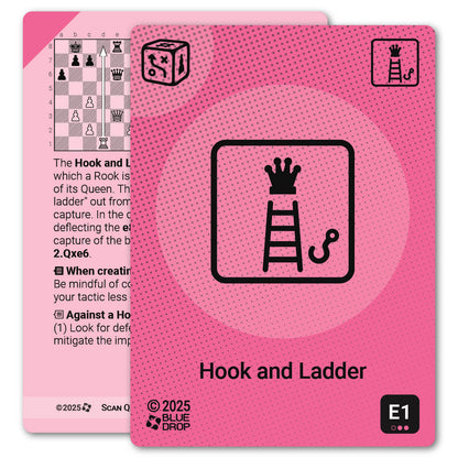 Hook and Ladder strategy card with definition, diagram and tips - front