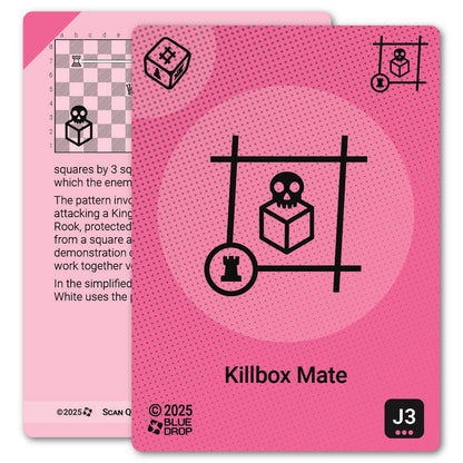 Killbox Mate strategy card with definition, diagram and tips - front