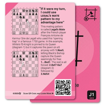 Legal's Mate strategy card with definition, diagram and tips - back