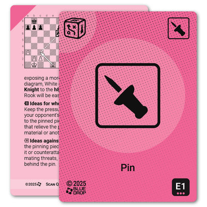 Pin strategy card with definition, diagram and tips - front
