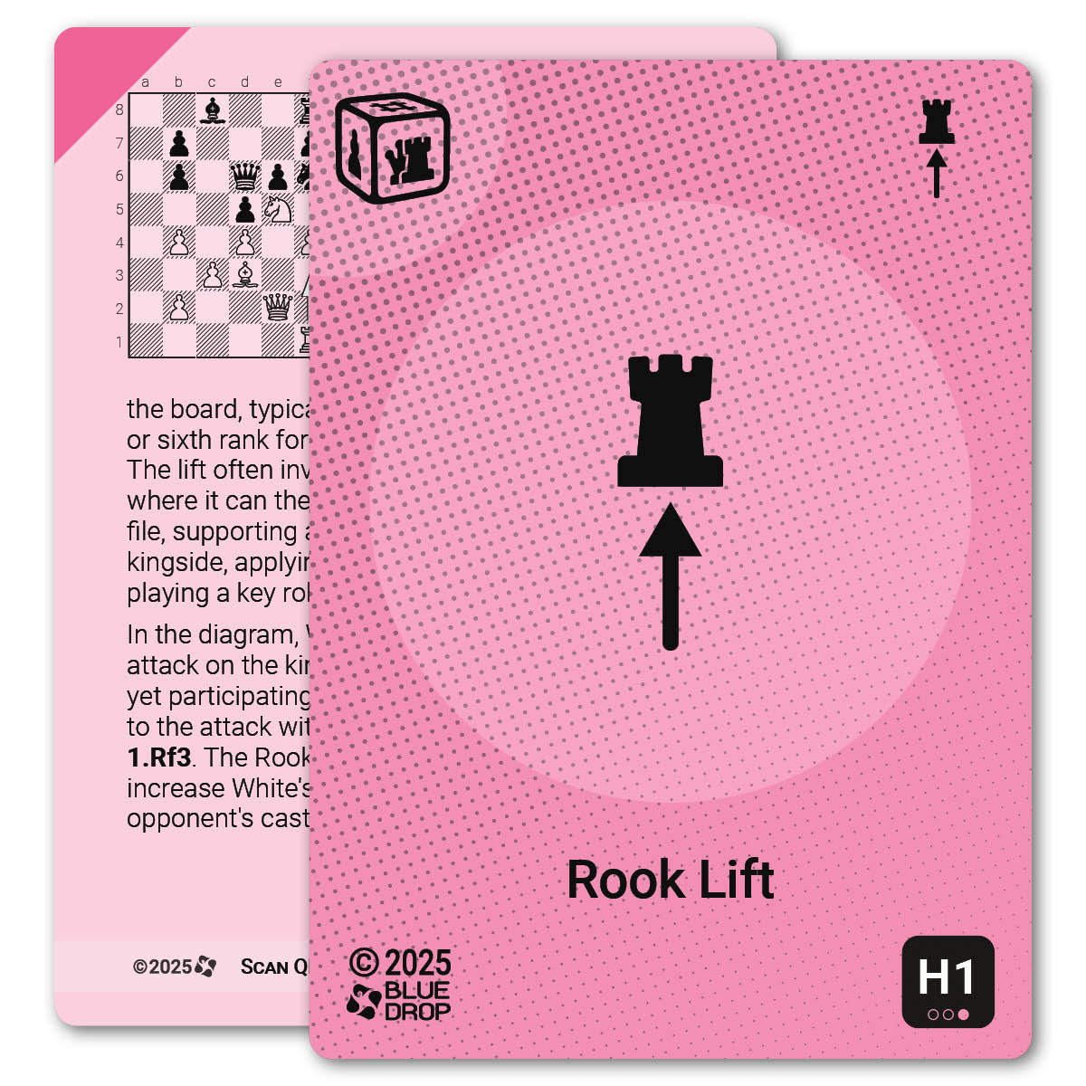 Rook Lift strategy card with definition, diagram and tips - front