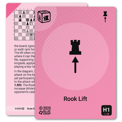 Rook Lift strategy card with definition, diagram and tips - front