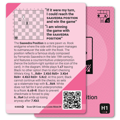 Saavedra Position strategy card with definition, diagram and tips - back