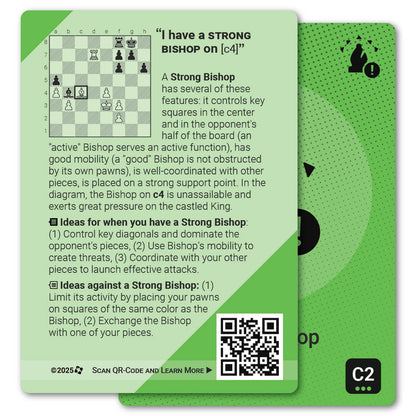 Strong Bishop strategy card with definition, diagram and tips - back