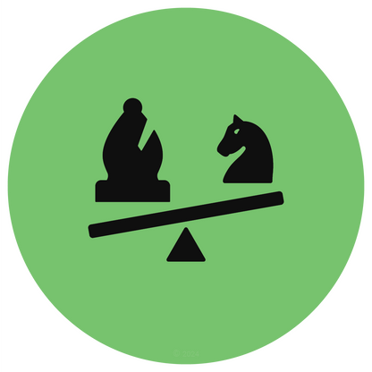 Superior Bishop vs. Inferior Knight chess icon