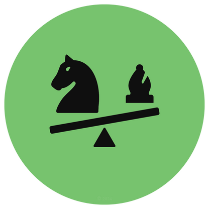 Superior Knight vs. Inferior Bishop chess icon