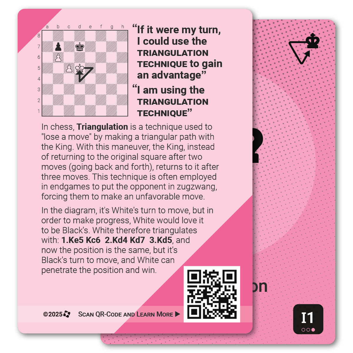 Triangulation strategy card with definition, diagram and tips - back